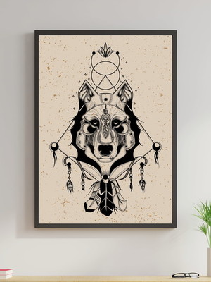 Quadro lobo tribal