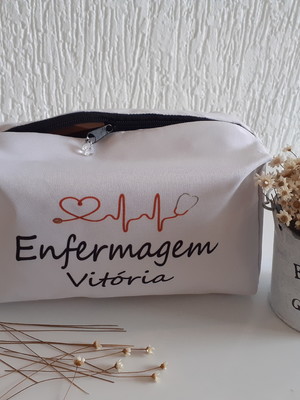 Necessaire personalizada de profissões com o nome