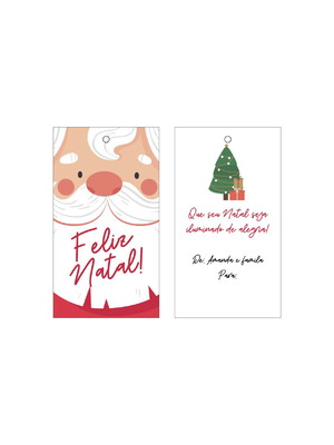 Tag natal - 9x5cm - 30 unidades