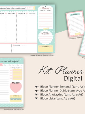 Kit planner digital - super organizada
