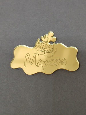 Aplique acrílico do mickey com nome