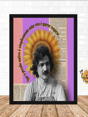 Quadro decorativo belchior poster musica a3
