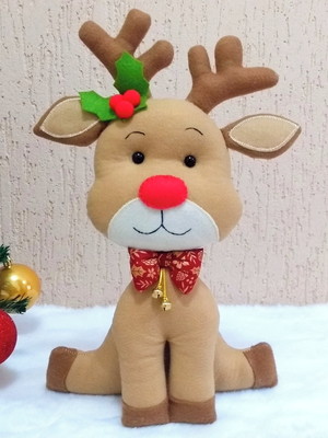 Enfeite de natal rena 35 cm