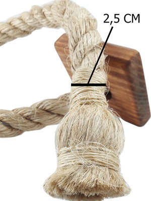 Luminária rústica de madeira e pendente de corda sisal.