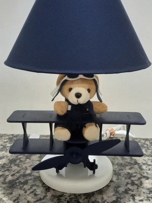 Abajur urso aviador aviao