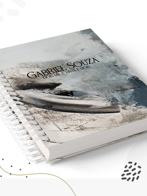 Planner 2022 masculino - preto abstrato