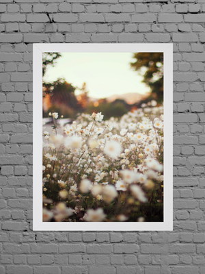 Quadro flores com moldura
