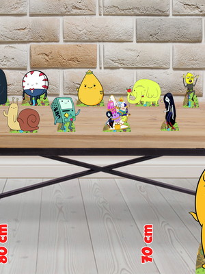 Display e totem aventure time para decoração de festa