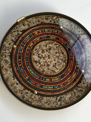 Bandejinha decorativa com resina epóxi