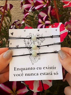 Pulseiras da amizade que brilham no escuro para 3 amigos