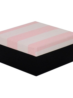 Caixa organizadoras preta listras rosa e rosa baby -cód 5530