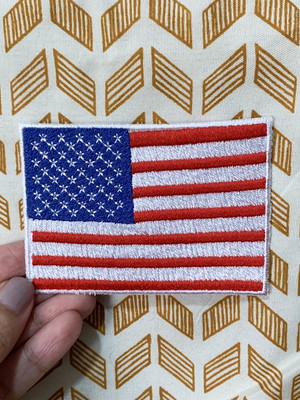 Patch bordado termocolante bandeira estados unidos