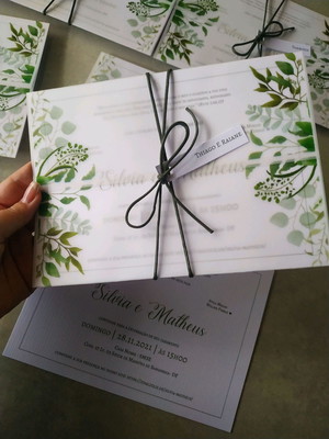 Convite de casamento vegetal