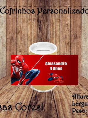 Cofrinho personalizado homem aranha