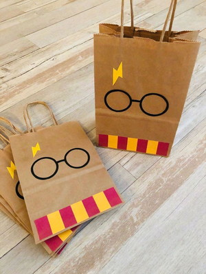 Kit com 5 sacola personalizada do harry potter