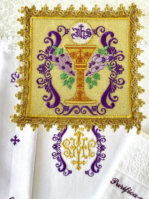 Alfaias ihs calice - roxo - litua quaresma/ advento