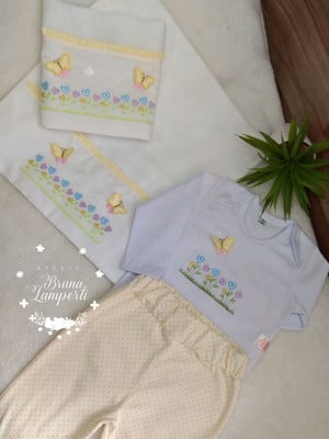 Body personalizado, fralda de boca e passeio cremer luxo