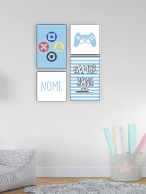 Plaquinha para decoração quarto infantil tema vídeo game