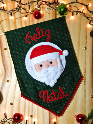 Flâmula de natal papai noel - verde