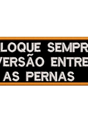 Patch bordado frases motociclista - coloque sempre ...