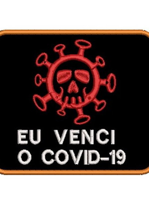 Patch bordado frases motociclista - eu venci o ...