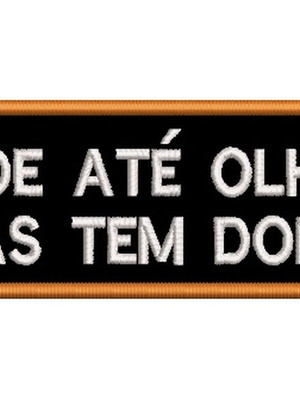 Patch bordado frases motociclista - pode até olhar mas ...