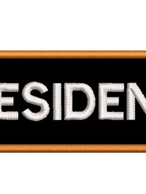 Patch bordado frases motociclista - presidente