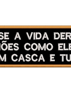 Patch bordado frases motociclista - se der limões ...