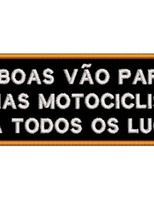 Patch bordado frases motociclista -meninas boas...