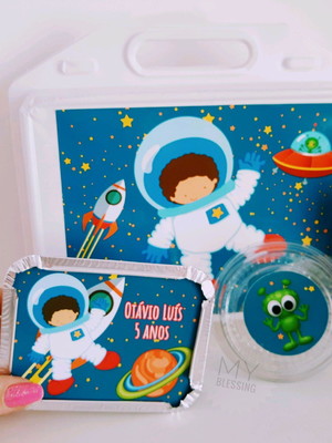 Maleta festa na escola astronauta