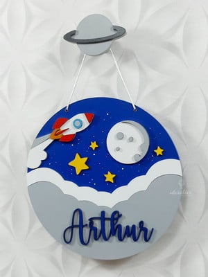 Porta maternidade astronauta com pendurador