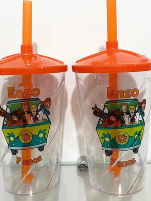Copo twister 500ml personalizado c/tampa scooby doo