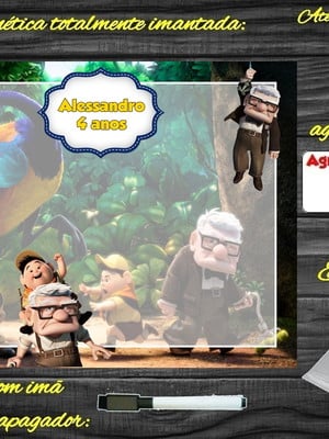 Lousa magnética up altas aventuras com embalagem