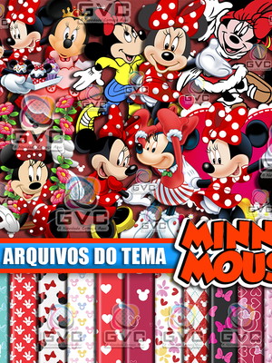Kit digital minnie vermelha
