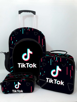 Kit mochila escolar personalizada tik tok