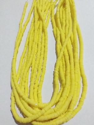 Fio de fimo amarelo 04 mm, com 38 cm