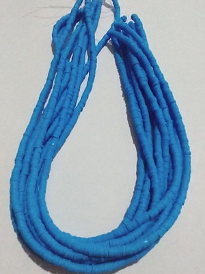 Fio de fimo azul 04 mm, com 38 cm