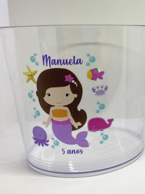 Balde de pipoca 1,5l personalizado fundo do mar