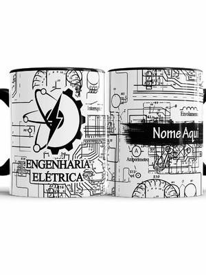 Caneca profissão engenharia elétrica com nome
