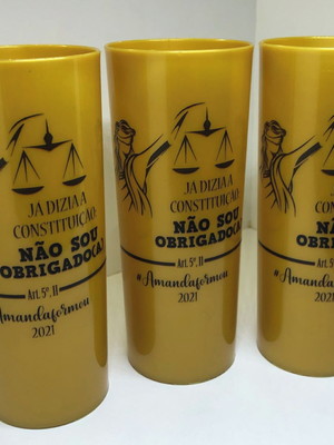 Copo long drink 350ml personalizado formatura advogado