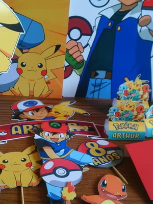 Kit festa em casa pokemon