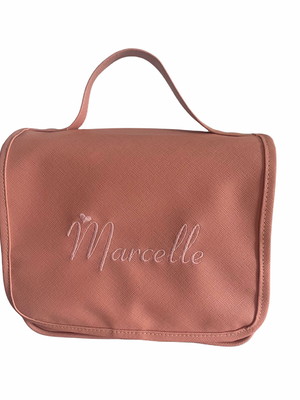 Necessaire travel pendurável com bordado