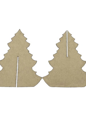 Kit 3 enfeites de mesa em mdf arvore de natal cod:kitnat012