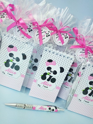 Bloco capa mole e caneta pandinha