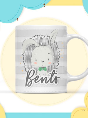 Lembrancinha caneca de polímero coelho