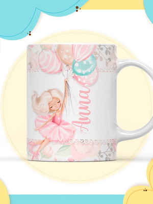 Lembrancinha caneca de polímero bailarina