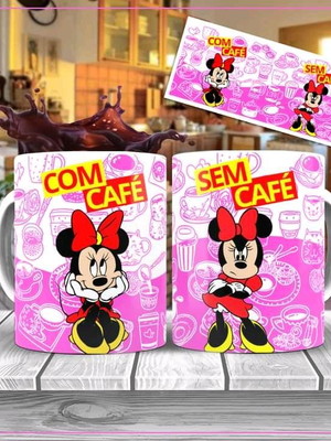 Caneca minnie com café sem café