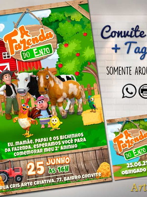 Convite digital c/tag fazenda zenon