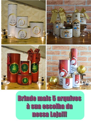 Arquivo de corte kit tubo lata natal