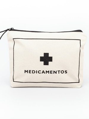 Nécessaire medicamentos - em tecido de algodão
